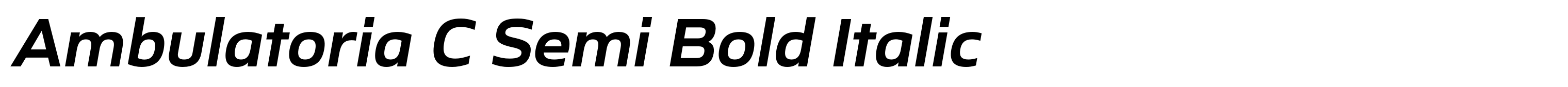 Ambulatoria C Semi Bold Italic